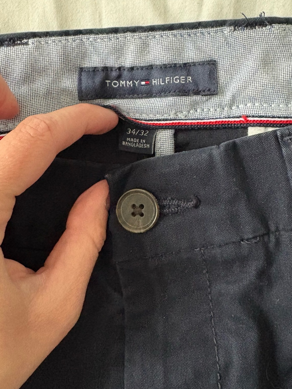 Tommy Hilfiger Navy Blue Men's Casual Chinos